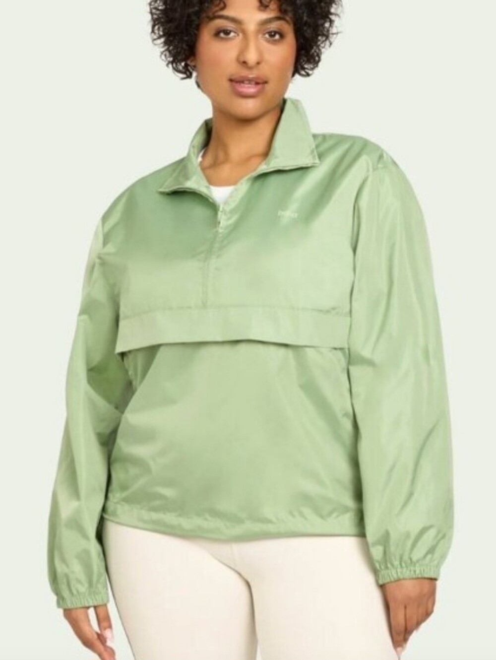 Bala Half Zip Windbreaker Jacket  Sage Green Size XL